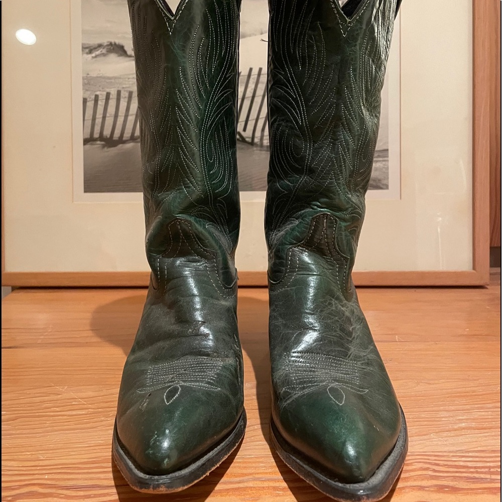 Vintage Code West Genuine Leather Cowboy Boots